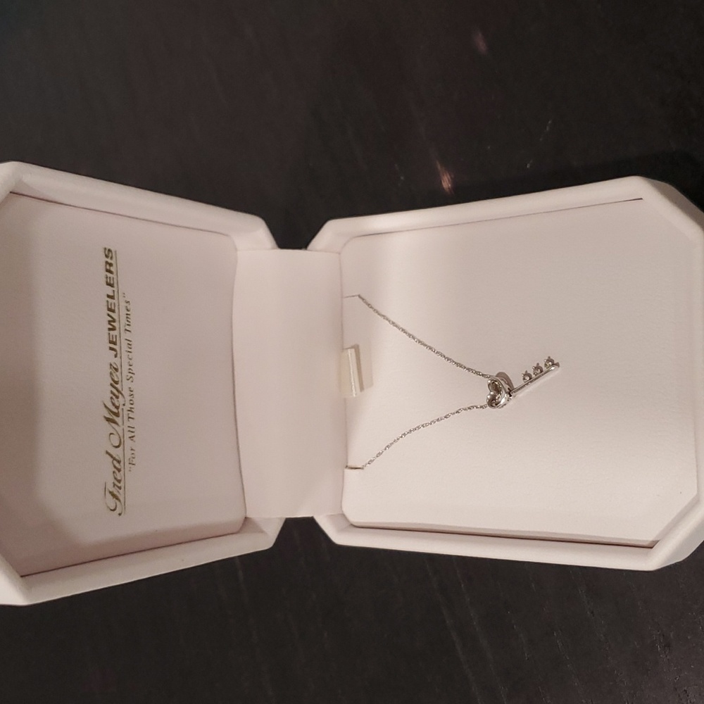 Diamond necklace- heart key